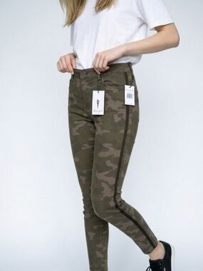 Skinnygirl Women's High Rise Camo Jeans